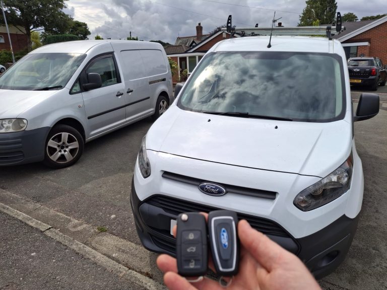 New Ford Transit Connect van key cut and programmed on-site by Apex Auto Keys, North West auto locksmith